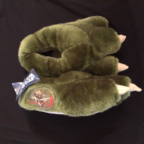 Slippers Star Wars Yoda toddler boys or boys sizes 8-9M or 10-11M fabric upper - Picture 5 of 8